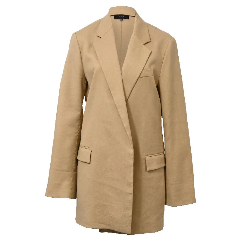 Plus Size Women's Faux Fur - Trimmed Blazers in Black for a Luxurious Look Joseph Julia Oversized Open Blazer in Brown Linen Plus Size Women's Faux Fur - Trimmed Blazers in Black for a Luxurious Look Joseph Julia Oversized Open Blazer in Brown Linen
