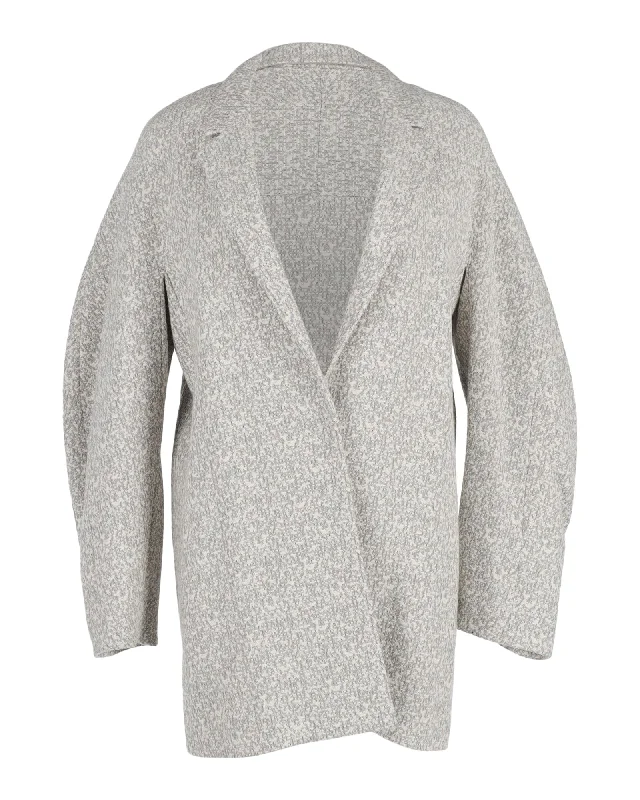 Oversized women's wool coats in a monochromatic look for a trendy outfit Joseph Tweed Coat in Grey Viscose Oversized women's wool coats in a monochromatic look for a trendy outfit Joseph Tweed Coat in Grey Viscose