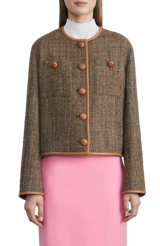 Plus Size Women's Faux Fur - Trimmed Blazers in Black for a Luxurious Look Patch Pocket Highlands Jacket In Curry Multi Plus Size Women's Faux Fur - Trimmed Blazers in Black for a Luxurious Look Patch Pocket Highlands Jacket In Curry Multi