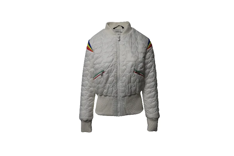Oversized women's wool coats in a monochromatic look for a trendy outfit Perfect Moment Quilted Jacket in White Polyester Oversized women's wool coats in a monochromatic look for a trendy outfit Perfect Moment Quilted Jacket in White Polyester