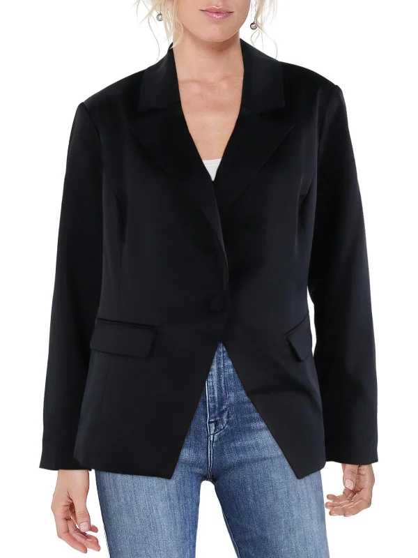 Double - Breasted Women's Leather Blazers in Taupe for an Edgy Look Plus Womens Notch Collar Suit Separate One-Button Blazer Double - Breasted Women's Leather Blazers in Taupe for an Edgy Look Plus Womens Notch Collar Suit Separate One-Button Blazer