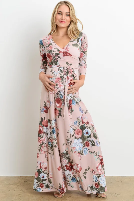 Denim maxi dresses with frayed hems for a casual look Floral Faux Wrap Maternity & Nursing Maxi Dress Denim maxi dresses with frayed hems for a casual look Floral Faux Wrap Maternity & Nursing Maxi Dress