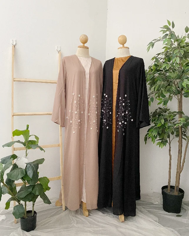 open front women cardigan for easy styling Pearl Abaya Set