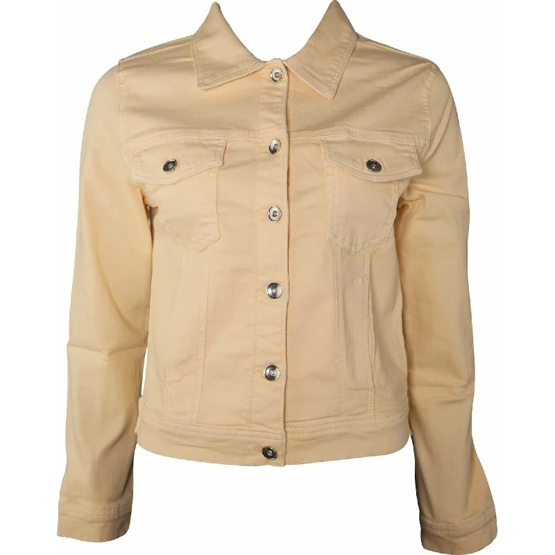 Women's bomber jackets with floral embroidery for a feminine and unique design Amara Reya AR Feather Womens Denim Jacket - Yellow Women's bomber jackets with floral embroidery for a feminine and unique design Amara Reya AR Feather Womens Denim Jacket - Yellow