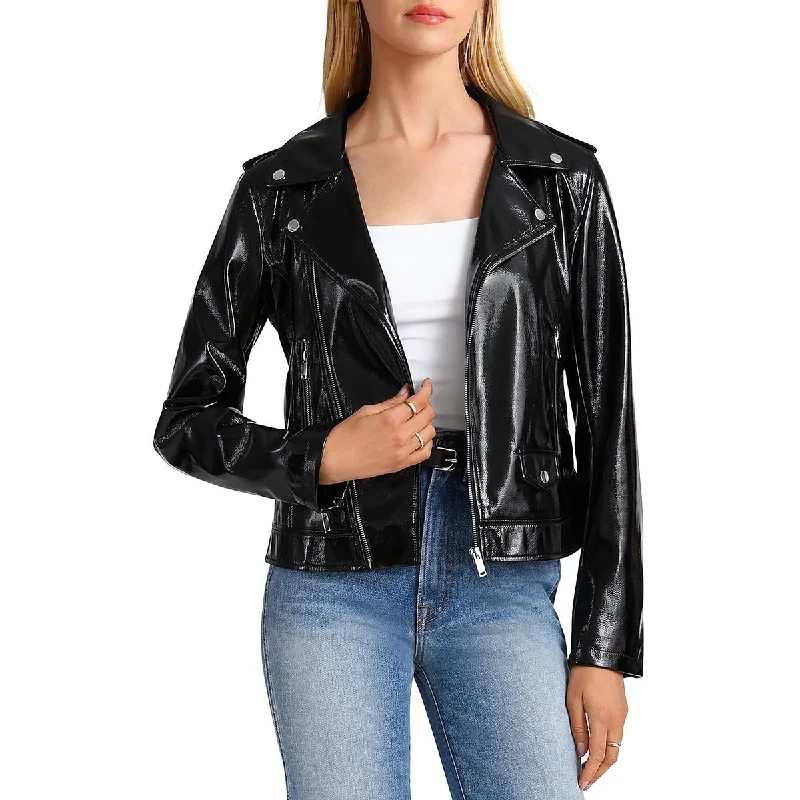Women's leather leather midi dresses with long sleeves Bagatelle Womens Patent Faux Leather Motorcycle Jacket Women's leather leather midi dresses with long sleeves Bagatelle Womens Patent Faux Leather Motorcycle Jacket