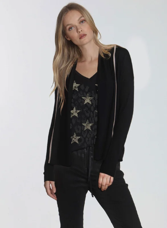 organic cotton women cardigan for an eco - friendly choice Brooklyn Drape Cardigan - Black organic cotton women cardigan for an eco - friendly choice Brooklyn Drape Cardigan - Black
