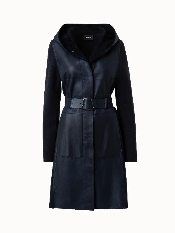 Women's long - line cardigan jackets in a soft knit for a cozy and elegant look Cashmere Knit and Shearling Coat Women's long - line cardigan jackets in a soft knit for a cozy and elegant look Cashmere Knit and Shearling Coat