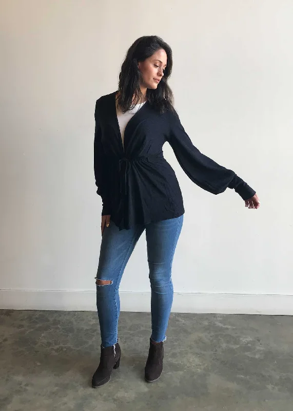 v neck women cardigan to elongate the neckline Fiona Cardigan