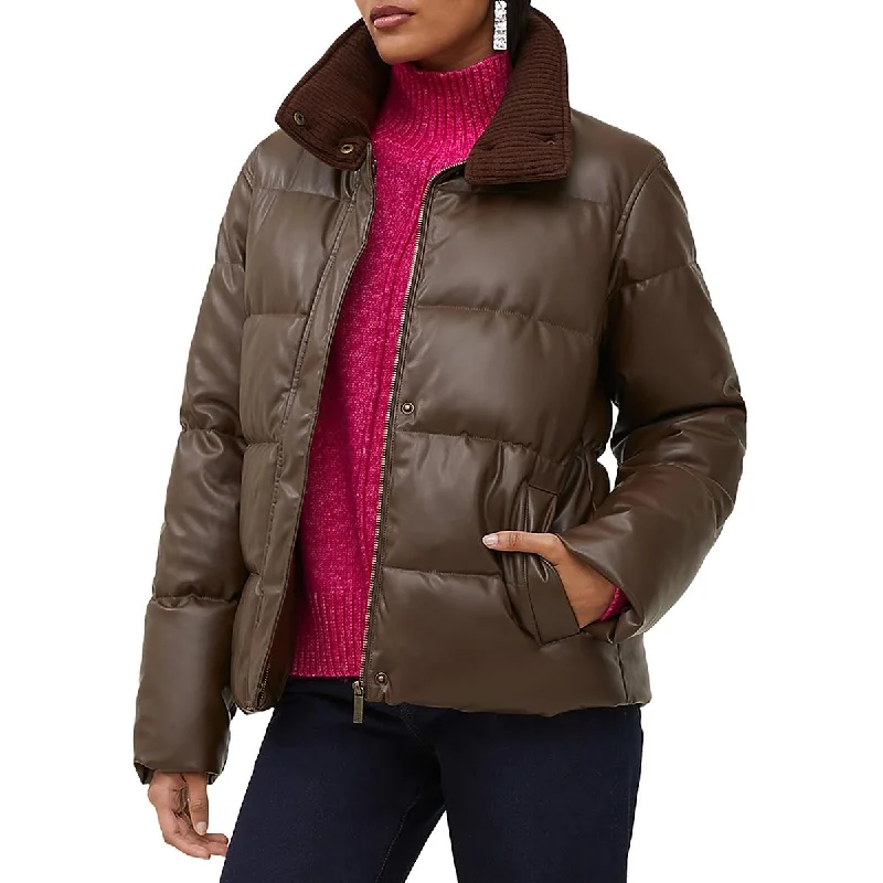 Women's leather leather high - waisted shorts French Connection Womens Faux Leather Warm Puffer Jacket Women's leather leather high - waisted shorts French Connection Womens Faux Leather Warm Puffer Jacket