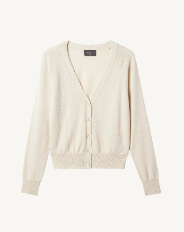 ribbed women cardigan with a classic texture Gilet manches raglan