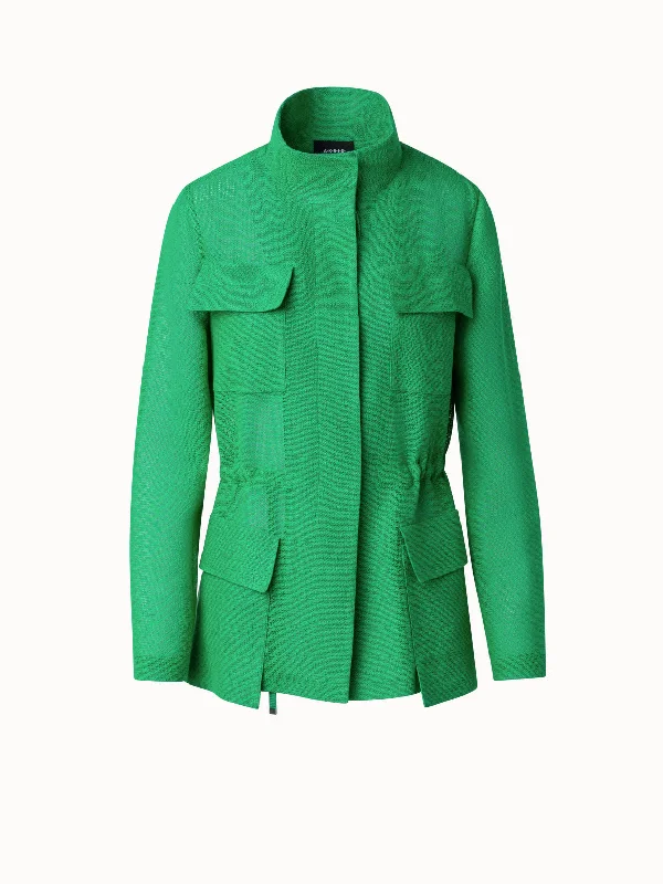 Women's cropped satin jackets in pastel shades for a glamorous evening out Jacket with Drawstring Waist Women's cropped satin jackets in pastel shades for a glamorous evening out Jacket with Drawstring Waist