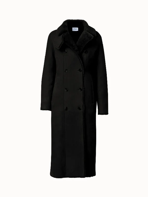 Women's bomber jackets with floral embroidery for a feminine and unique design Lamb Shearling Long Coat Women's bomber jackets with floral embroidery for a feminine and unique design Lamb Shearling Long Coat