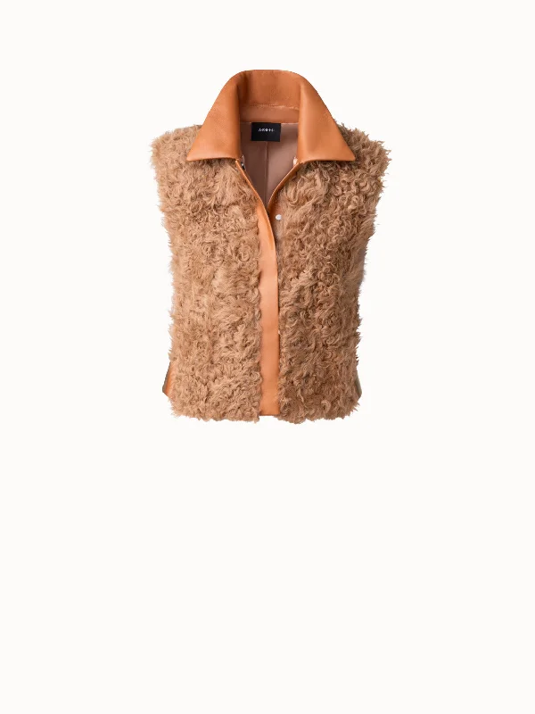 Women's long - length wool blend jackets for a warm and stylish winter look Leather and Fur Vest Women's long - length wool blend jackets for a warm and stylish winter look Leather and Fur Vest