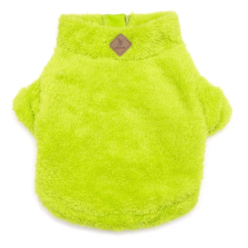 oversized women cardigan for a trendy and cozy look Lime Solid Fleece Quarter Zip Pullover