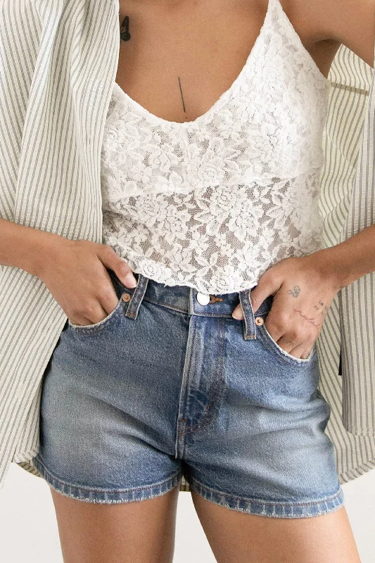 open front women cardigan for easy styling DENIM MICRO SHORT
