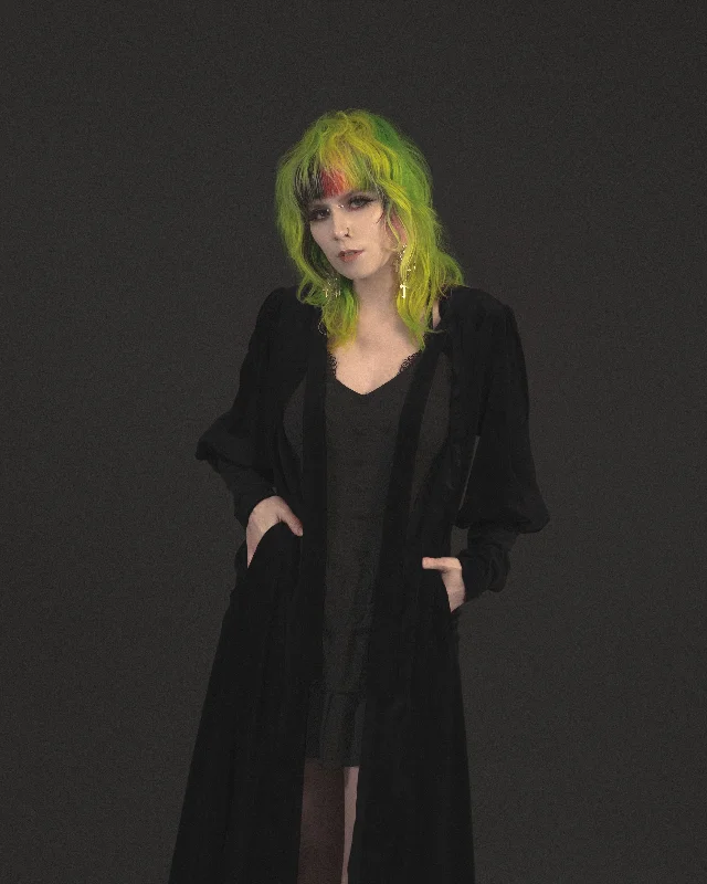 oversized women cardigan for a trendy and cozy look Morticia Duster