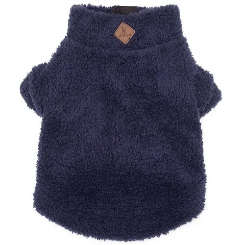 button down women cardigan with vintage buttons Navy Solid Fleece 1/4 Zip Pullover