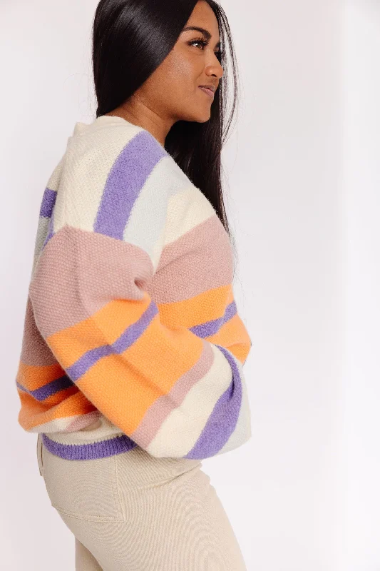 maternity women cardigan for expecting moms Penn Cardigan in Neon Combo