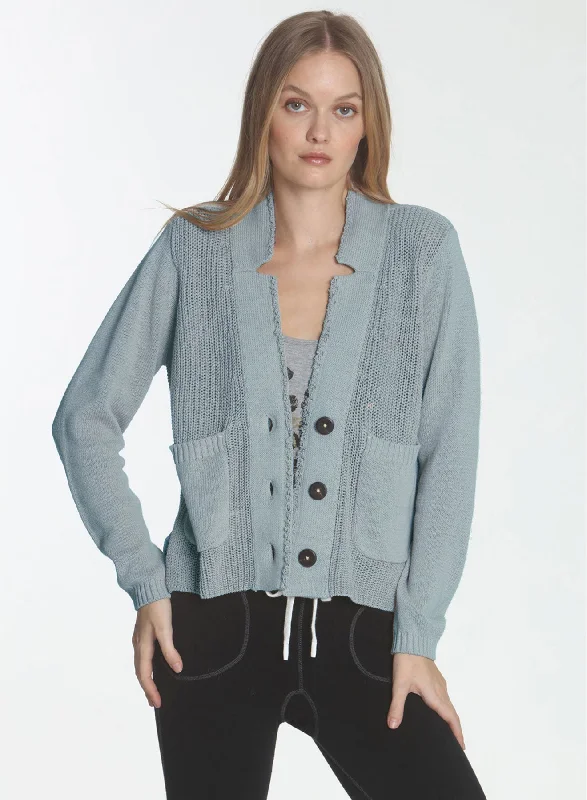 open front women cardigan for easy styling Natalie Blazer - Slate