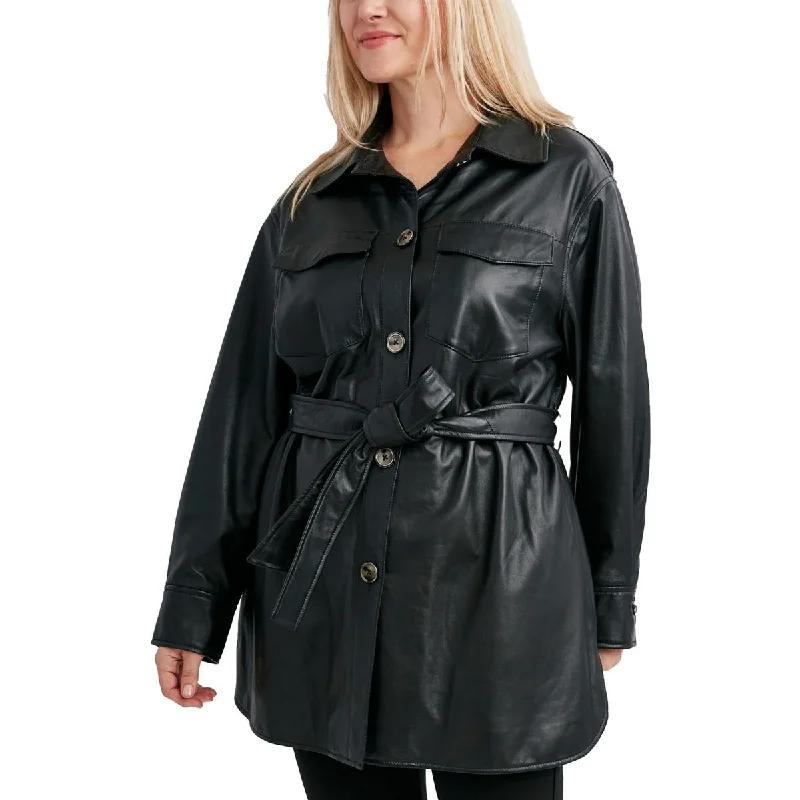 Women's leather leather maxi dresses with a train Tahari Womens Plus Liv Leather Belted Leather Jacket Women's leather leather maxi dresses with a train Tahari Womens Plus Liv Leather Belted Leather Jacket