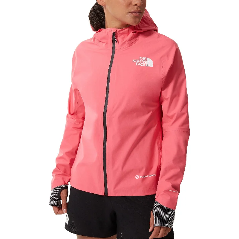 Women's waterproof rain jackets in bright yellow for high - visibility outdoor activities The North Face Lightriser Futurelight Womens Running Jacket - Pink Women's waterproof rain jackets in bright yellow for high - visibility outdoor activities The North Face Lightriser Futurelight Womens Running Jacket - Pink