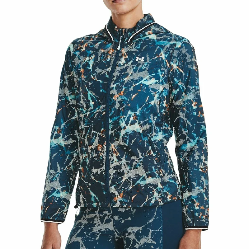Women's denim jackets with a patchwork design for a bohemian and artsy style Under Armour Storm OutRun The Cold Womens Running Jacket - Blue Women's denim jackets with a patchwork design for a bohemian and artsy style Under Armour Storm OutRun The Cold Womens Running Jacket - Blue