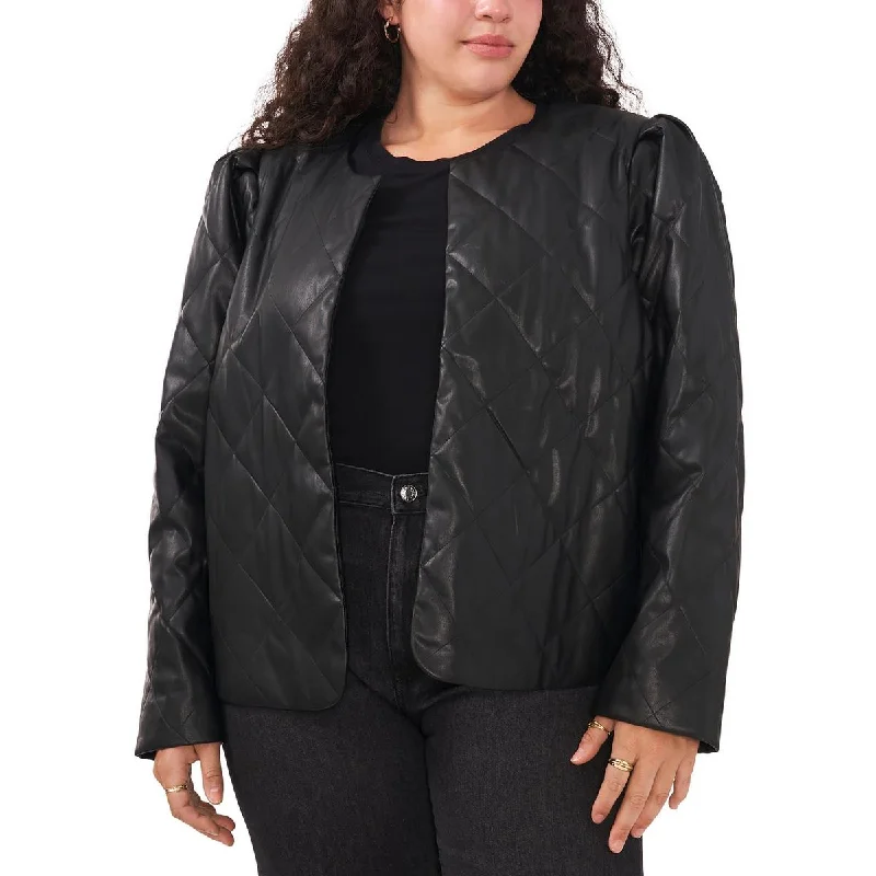 Women's leather motorcycle pants with reinforced knees Vince Camuto Womens Plus Faux Leather Quilted Open Front Women's leather motorcycle pants with reinforced knees Vince Camuto Womens Plus Faux Leather Quilted Open Front
