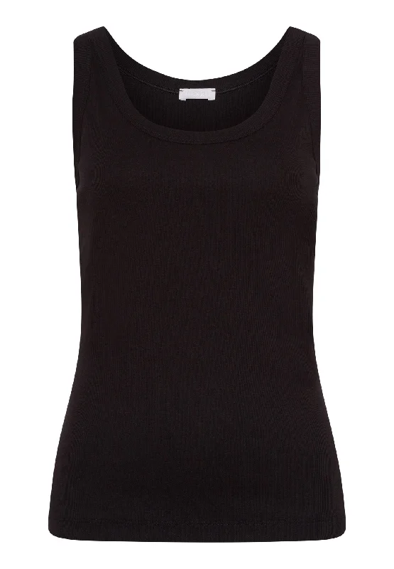 High - Neck Women's Silk Blend Tank Tops for a Luxurious Feel Sleep And Lounge Ribbed Cotton Tank Top | Black 74841-019 High - Neck Women's Silk Blend Tank Tops for a Luxurious Feel Sleep And Lounge Ribbed Cotton Tank Top | Black 74841-019