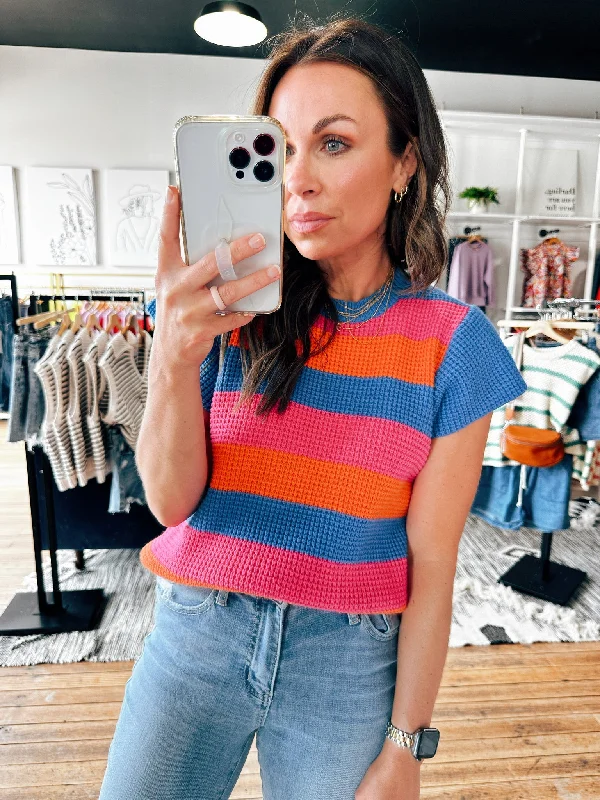 Plus Size Women's Oversized Knit Tops in Neutral Colors Blue Short Sleeve Multi Knit Top Plus Size Women's Oversized Knit Tops in Neutral Colors Blue Short Sleeve Multi Knit Top