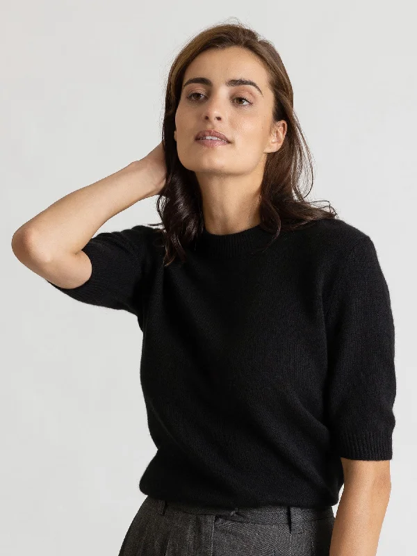 Bell - Sleeve Women's Mohair - Wool Blend Sweaters Cashmere sweater "Sofia sweater" - black Bell - Sleeve Women's Mohair - Wool Blend Sweaters Cashmere sweater "Sofia sweater" - black