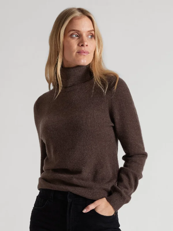 Button - Down Women's Shetland Wool Sweaters in Traditional Patterns Cashmere sweater "Hedda" - dark brown Button - Down Women's Shetland Wool Sweaters in Traditional Patterns Cashmere sweater "Hedda" - dark brown