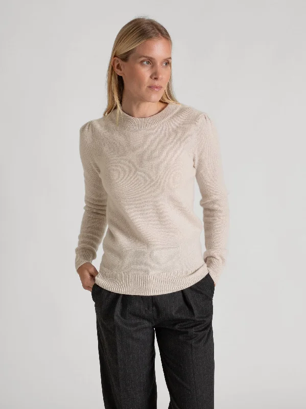 Mock Neck Women's Alpaca Wool Sweaters in Earth Tones Cashmere sweater "Lola" - pearl Mock Neck Women's Alpaca Wool Sweaters in Earth Tones Cashmere sweater "Lola" - pearl