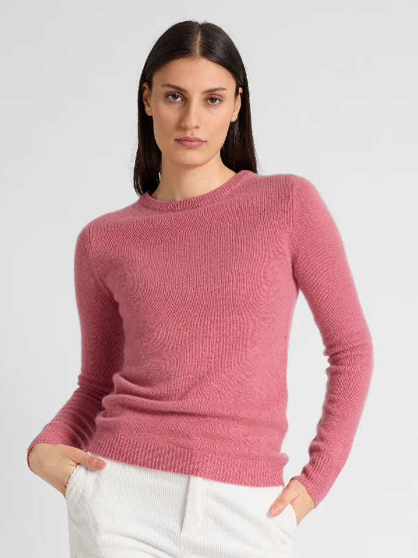 Plus Size Women's Sequined Sweaters for Special Occasions Cashmere sweater "Saga" - pink berry Plus Size Women's Sequined Sweaters for Special Occasions Cashmere sweater "Saga" - pink berry