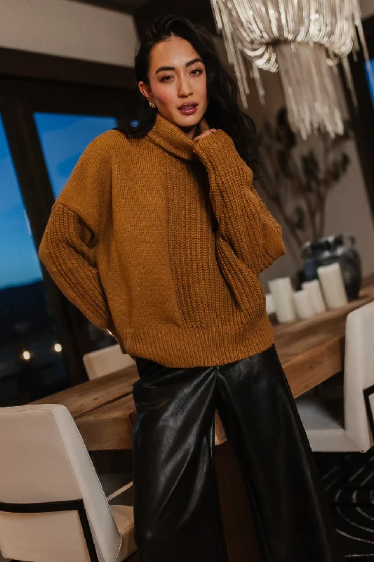 Cropped Women's Angora Blend Sweaters for a Trendy Look Catherine Turtleneck Sweater in Brown Cropped Women's Angora Blend Sweaters for a Trendy Look Catherine Turtleneck Sweater in Brown
