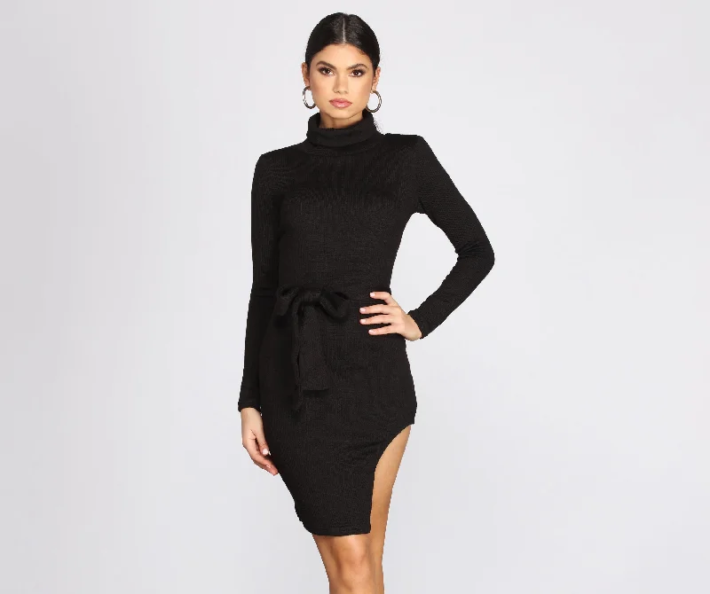 Midi - Length Women's Shetland Wool Sweater Dresses in Traditional Patterns Chic With An Edge Sweater Dress Midi - Length Women's Shetland Wool Sweater Dresses in Traditional Patterns Chic With An Edge Sweater Dress