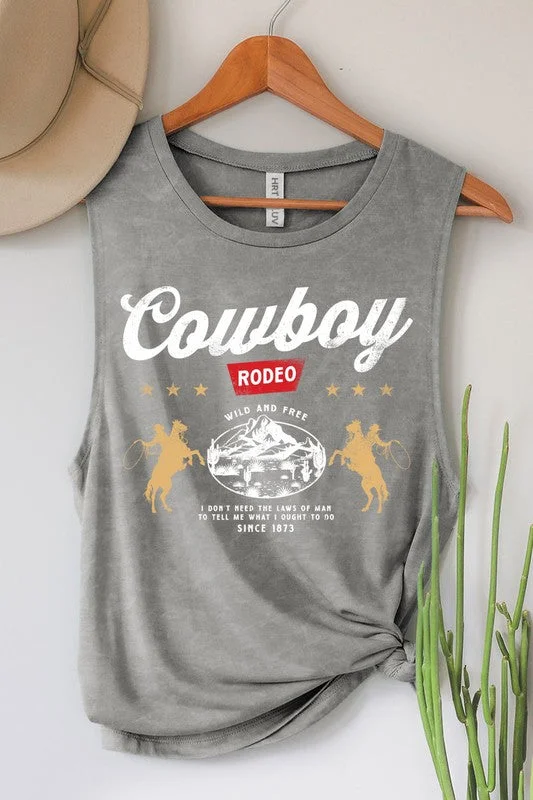 Plus Size Women's Ruffled Hem Tank Tops with Floral Prints COWBOY RODEO GRAPHIC TANK TOP S-XL Plus Size Women's Ruffled Hem Tank Tops with Floral Prints COWBOY RODEO GRAPHIC TANK TOP S-XL