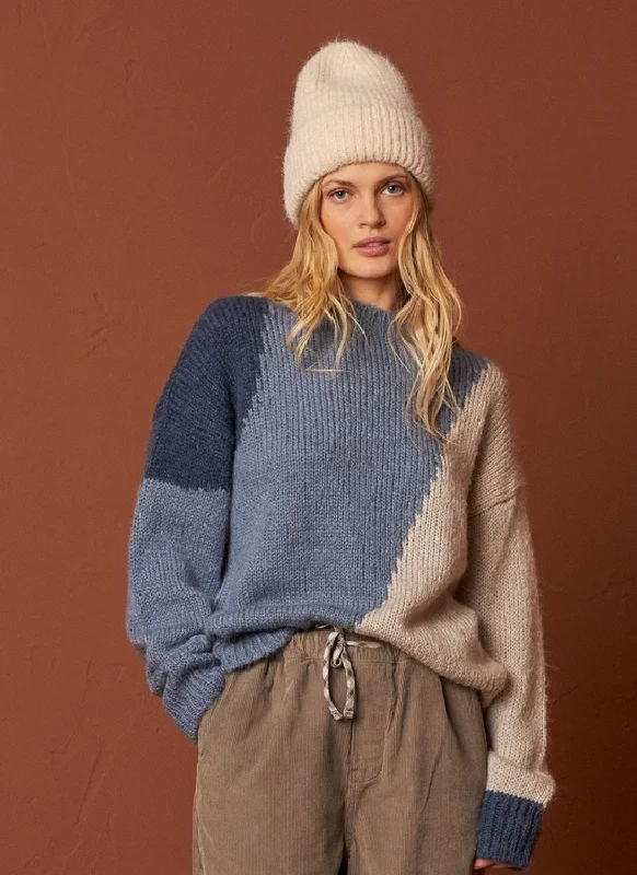 Plus Size Women's Sequined Sweaters for Special Occasions Indi & Cold Colour Block Wool Sweater Plus Size Women's Sequined Sweaters for Special Occasions Indi & Cold Colour Block Wool Sweater