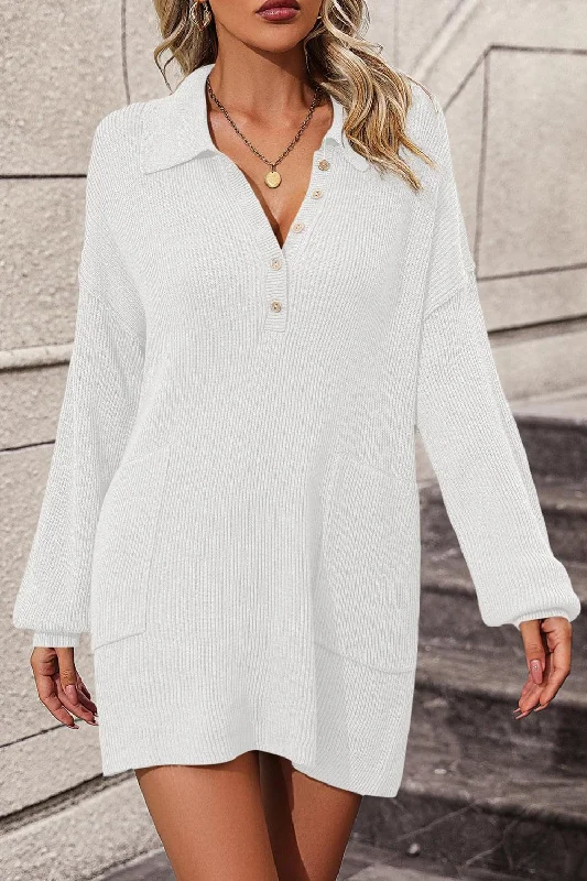Wrap - Style Women's Lambswool Sweater Dresses in Elegant Shades Johnny Collar Drop Shoulder Sweater Dress Wrap - Style Women's Lambswool Sweater Dresses in Elegant Shades Johnny Collar Drop Shoulder Sweater Dress