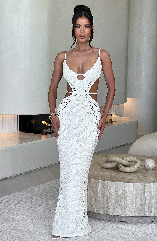 Sequined maxi dresses for formal evening galas Josefina Maxi Dress - White