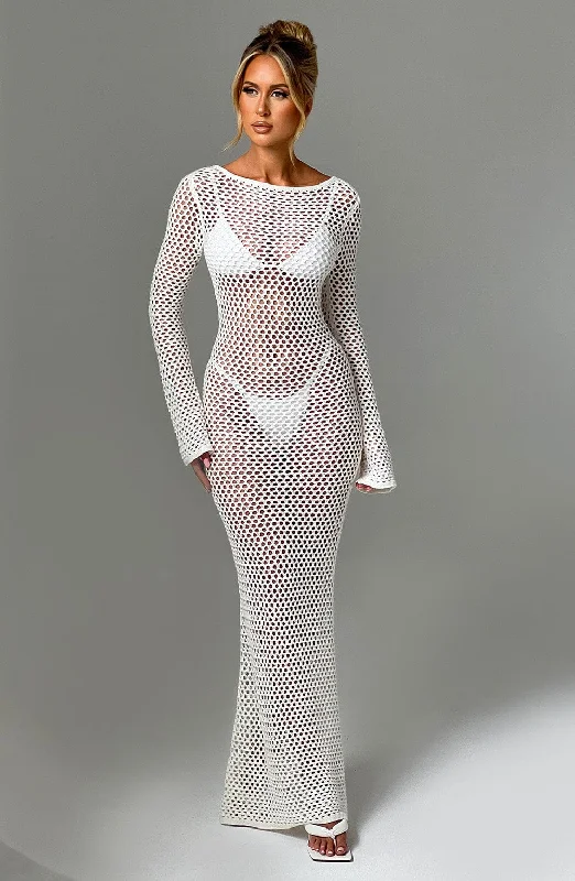 Maxi dresses with a keyhole back for a sexy detail Moana Maxi Dress - White
