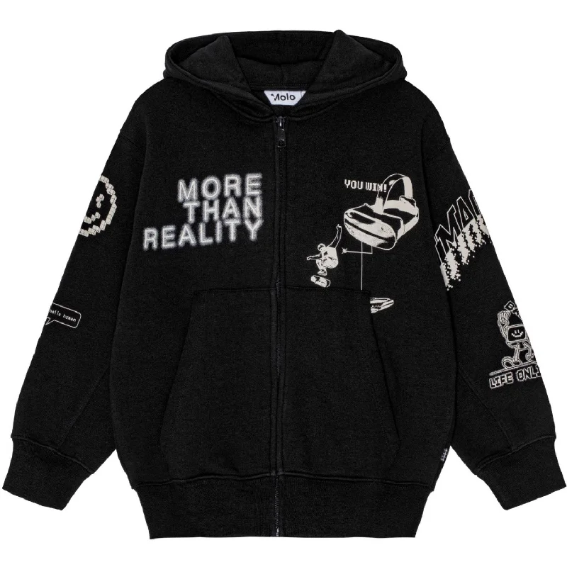 Women's tie - front hoodie in a lightweight fabric for summer layering Women's tie - front hoodie in a lightweight fabric for summer layering Molo Black Mazz Hoodie Women's tie - front hoodie in a lightweight fabric for summer layering Women's tie - front hoodie in a lightweight fabric for summer layering Molo Black Mazz Hoodie