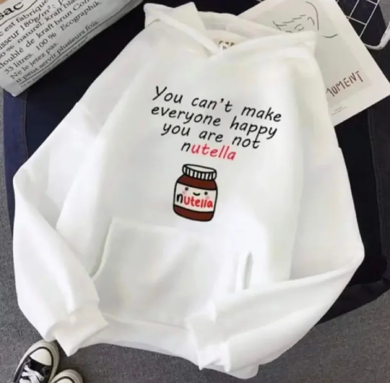 Women's hoodie with a kangaroo pocket and a pom - pom drawstring for added charm Women's hoodie with a kangaroo pocket and a pom - pom drawstring for added charm Nutella hoodie oversized Women's hoodie with a kangaroo pocket and a pom - pom drawstring for added charm Women's hoodie with a kangaroo pocket and a pom - pom drawstring for added charm Nutella hoodie oversized
