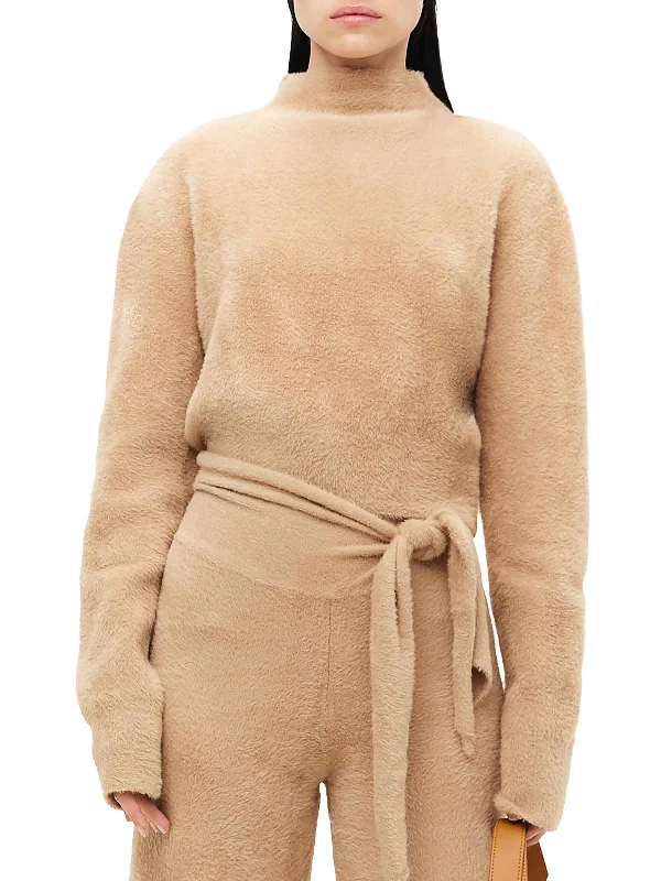 Petite Women's Pullovers with a Fitted Silhouette for a Flattering Look Oko Womens Crop Funnel Neck Pullover Sweater Petite Women's Pullovers with a Fitted Silhouette for a Flattering Look Oko Womens Crop Funnel Neck Pullover Sweater