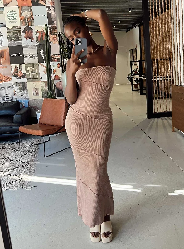 Plus Size Women's Long Sleeve Cable Knit Sweater Dresses Oscar Midi Dress Dusty Pink Plus Size Women's Long Sleeve Cable Knit Sweater Dresses Oscar Midi Dress Dusty Pink