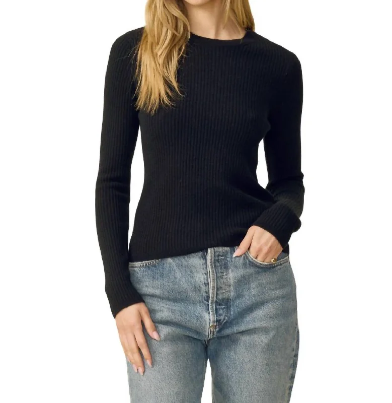 Women's High - Low Hem Pullovers in a Contemporary Design Piper Cashmere Pullover In Black Women's High - Low Hem Pullovers in a Contemporary Design Piper Cashmere Pullover In Black