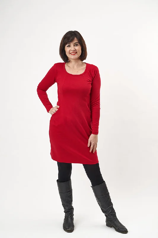 Plus Size Women's Fit - and - Flare Sweater Dresses with Ruffled Hem Sew Over It Heather Dress Plus Size Women's Fit - and - Flare Sweater Dresses with Ruffled Hem Sew Over It Heather Dress