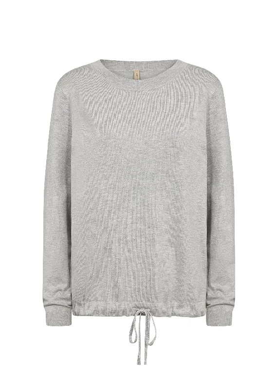 Open - Front Women's Cardigan - Style Mohair Sweaters Soya Concept Dollie Long Sleeve Drawstring Sweater Open - Front Women's Cardigan - Style Mohair Sweaters Soya Concept Dollie Long Sleeve Drawstring Sweater