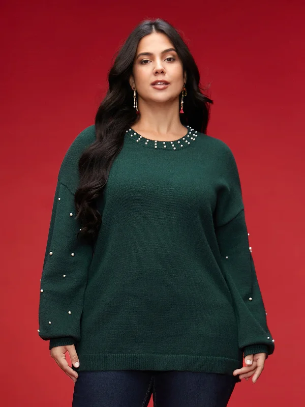 Mock Neck Women's Alpaca Wool Sweaters in Earth Tones Supersoft Essentials Beaded Neckline Drop-Shoulder Pullover Mock Neck Women's Alpaca Wool Sweaters in Earth Tones Supersoft Essentials Beaded Neckline Drop-Shoulder Pullover