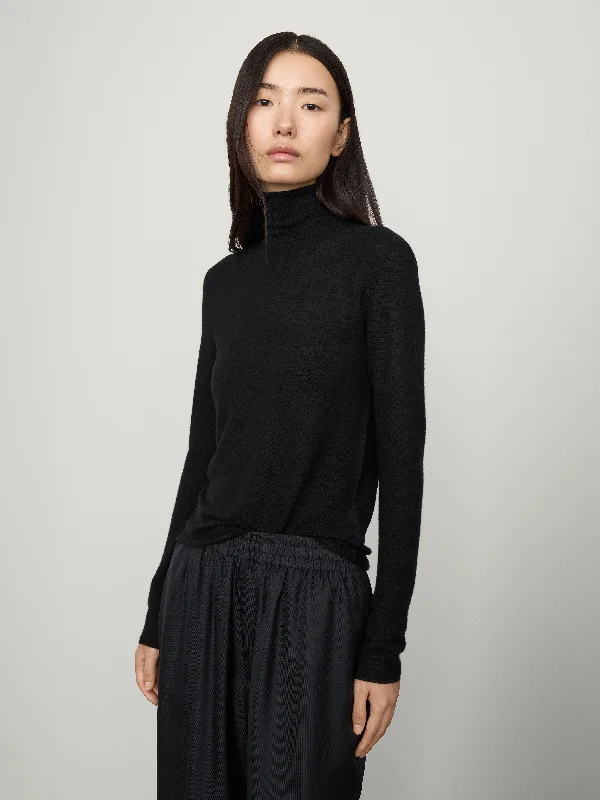 Women's Long Sleeve Turtleneck Cashmere Sweaters The Lory Sweater