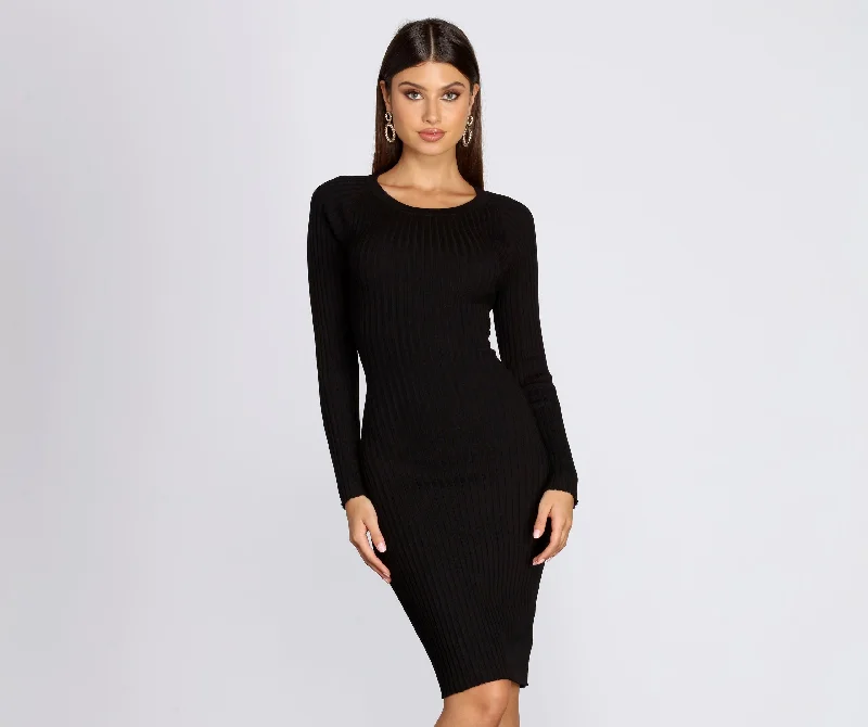 Longline Women's Mohair Sweater Dresses in a Loose Fit Twist Of Glam Ribbed Midi Dress Longline Women's Mohair Sweater Dresses in a Loose Fit Twist Of Glam Ribbed Midi Dress
